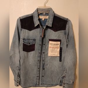NWT Lucky Brand Women's Western Demin Shirt